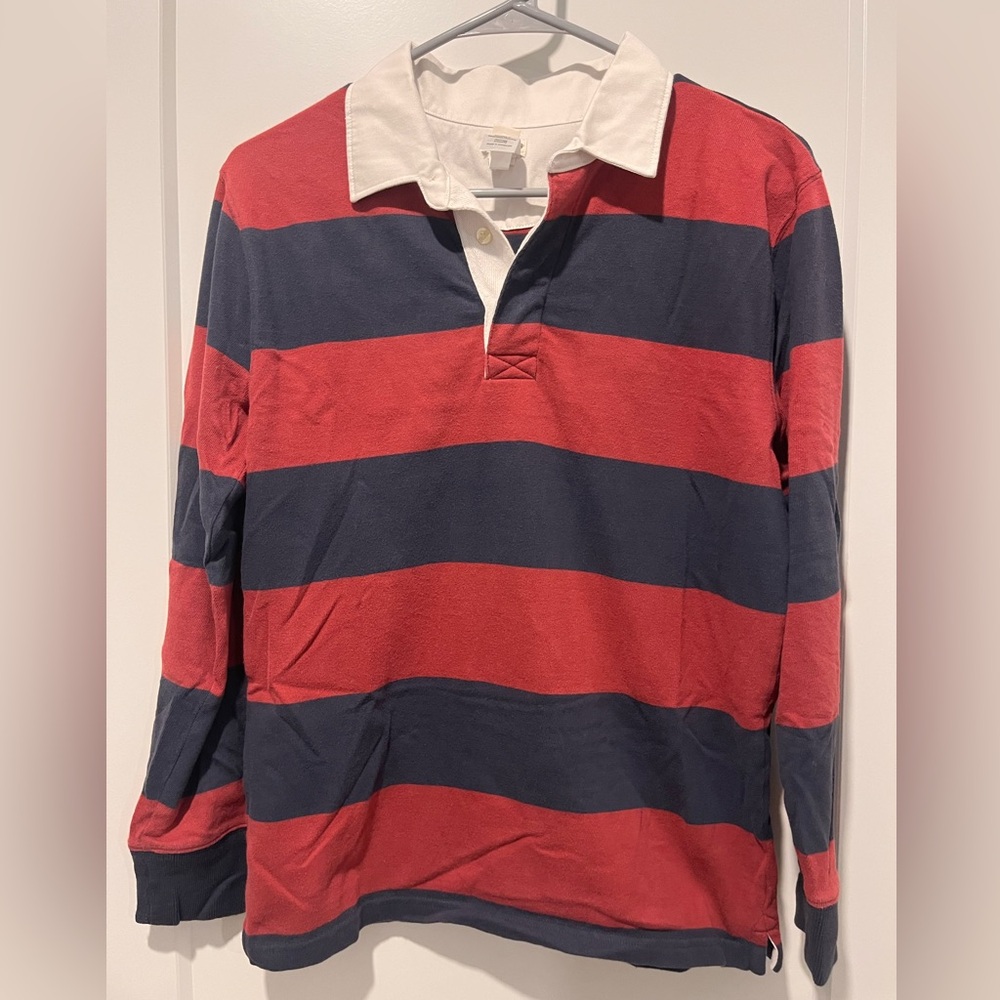 Crewcuts Burgandy and Navy Rugby Shirt